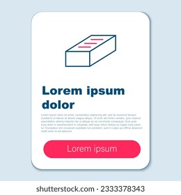 Line Brick icon isolated on grey background. Colorful outline concept. Vector