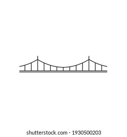 line bridge icon symbol design vector illustration