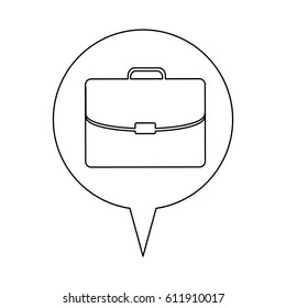 line briefcase icon business, vector illustration design