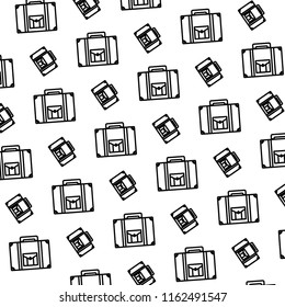 line briefcase journey tourist object background