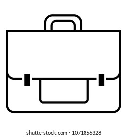 line briefcase object to save document paper