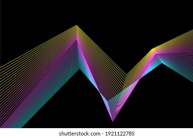 Line broken stripes futuristic pattern background. Line artwork for design flyer, club party invitation, shop poster etc