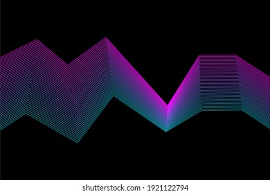 Line broken stripes futuristic pattern background. Line artwork for design flyer, club party invitation, shop poster etc