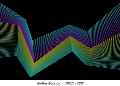 Line broken stripes futuristic pattern background. Line artwork for design flyer, club party invitation, shop poster etc