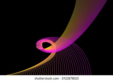 Line broken twisting stripes, futuristic background pattern. Line artwork for design flyer, club party invitation, shop poster etc