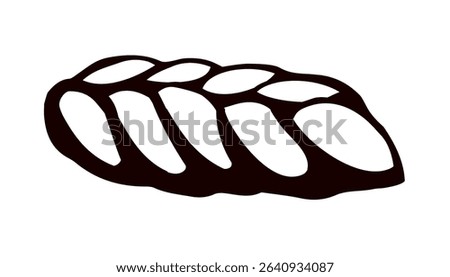 Line brown hand drawn hebrew shabat culture jew soft sugar cream glaze bagel challot pie white sign logo icon. Black outline doodle cartoon art tasty french crust halla fresh challo biscuit cafe plait