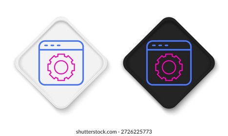 Line Browser setting icon isolated on white background. Adjusting, service, maintenance, repair, fixing. Colorful outline concept. Vector