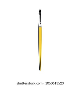 Line brush icon vector illustration for oil, acrylic, watercolors