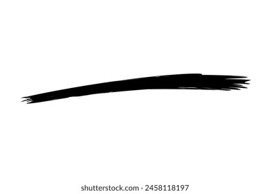 Line brush underline shape, underlining with brush grunge line - vector