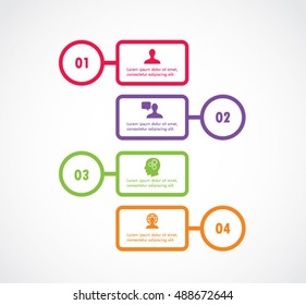 Line bubble banner of infographics elements business.