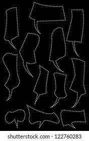line bubble in black background