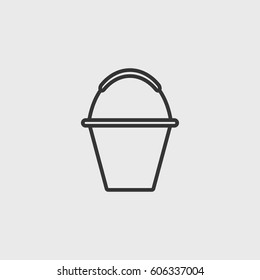 Line bucket  icon illustration isolated vector sign symbo
