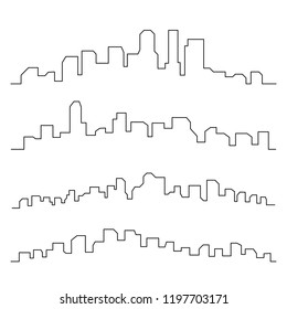 Line building cityscape design vector