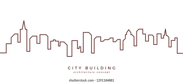 Line building cityscape design vector
