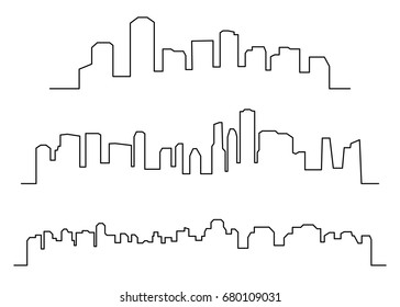 Line  building cityscape design vector