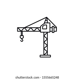 line building crane Icon. suitable for info graphics, websites and print media and interfaces. Line vector icon.