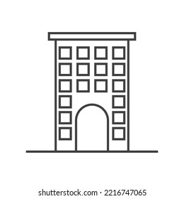 line building icon vector illustration
