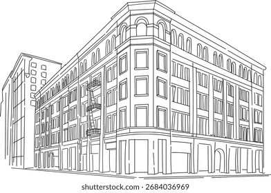 Vector de ilustración de construcción de línea para cosas de diseño