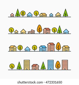 Green Logos Set Abstract Icons Amusement Stock Vector (Royalty Free ...