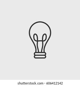 Line Bulb icon illustration isolated vector sign symbo