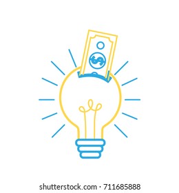 line bulb idea with bill cash money