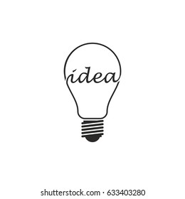 Line bulb with idea text