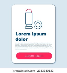 Line Bullet icon isolated on grey background. Colorful outline concept. Vector