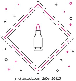 Line Bullet icon isolated on white background. Colorful outline concept. Vector