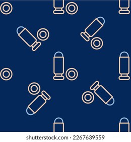 Line Bullet Symbol einzeln auf blauem Hintergrund.  Vektorgrafik