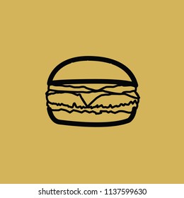 Line Burger Cartoon