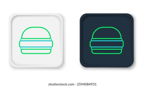 Line Burger icon isolated on white background. Hamburger icon. Cheeseburger sandwich sign. Fast food menu. Colorful outline concept. Vector