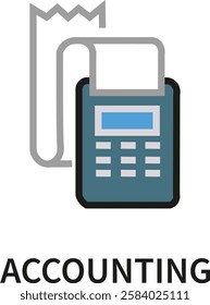 Line Business Icon of Accounting