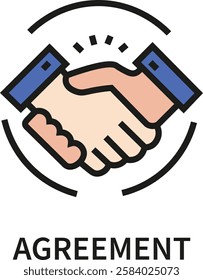 Line Business Icon of agreement