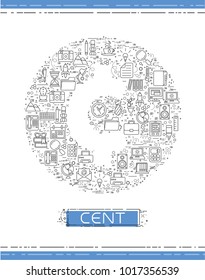 Line business icons are grouped in Cent