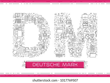 Line business icons are grouped in Deutsche Mark