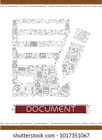 Line business icons are grouped in Document and Pen