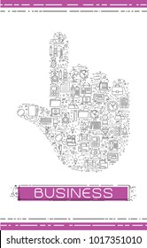 Line business icons are grouped in Forefinger Up