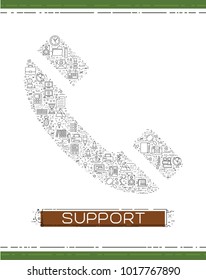 Line business icons are grouped in Handphone