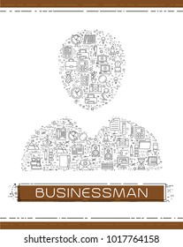 Line business icons are grouped in Man