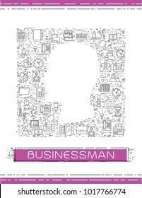 Line business icons are grouped in Man head