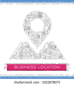 Line business icons are grouped in Map with placeholder
