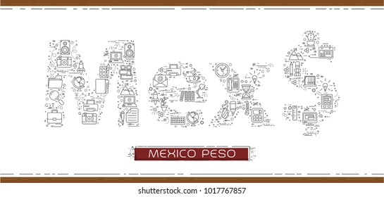 Line business icons are grouped in Mexico Peso