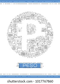 Line business icons are grouped in Peso