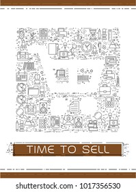 Line business icons are grouped in Shop cart
