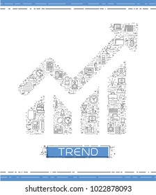 Line business icons are grouped in Trend Graph