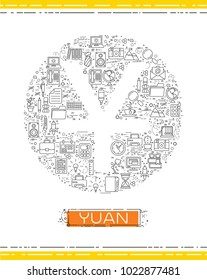 Line business icons are grouped in Yuan