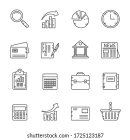 Line  Business and Office Internet Icons - Vector Icon Set