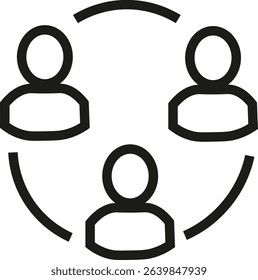 Line Business People Icon vector art