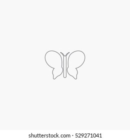 line butterfly icon