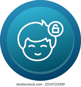 Line Button Vector Icon Design 